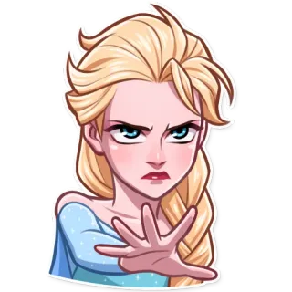 😠 Elsa Frozen Elsa, Frozen, Disney, Princesa, Hielo, Magia, Dibujos animados whatsapp sticker