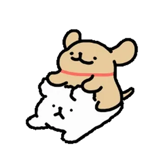 😊 dog, puppy, cute, cartoon, animals, pet, kawaii telegram sticker