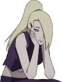 🙂 Yamanaka Ino Naruto Аниме, Мультфильм, Наруто, Яманака Ино, Стикер, Персонаж telegram sticker