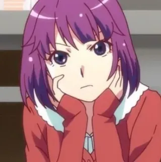 🎭 Anime, Postać, Dziewczyna, Portret, Manga telegram sticker