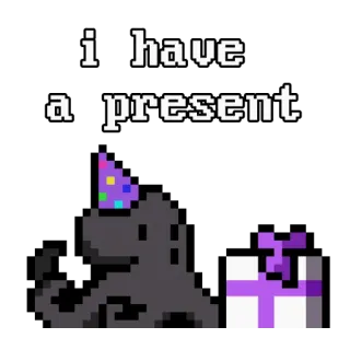 🎁 i have a present ของขวัญ, ของขวัญ, วันเกิด, ปาร์ตี้, การ์ตูน, ฉลอง telegram sticker