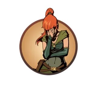 🤦 woman, character, disappointed, sad, red hair telegram sticker