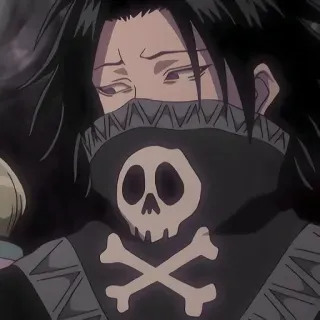 💈 Feitan Portor Hunter x Hunter Anime, Hunter x Hunter, Feitan, Calavera, Personaje telegram sticker