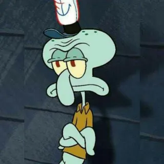 ⚓️ Squidward Tentacles Spongebob Squarepants calamar, Carlo Tentacule, Bob l'éponge, dessin animé telegram sticker