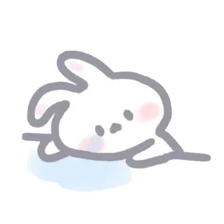 😢 lapin, mignon, animal, dessin animé, kawaii whatsapp sticker