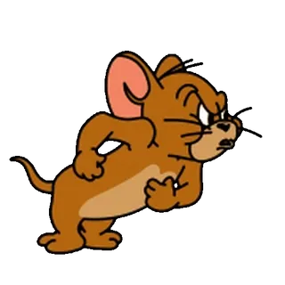 😊 Jerry Mouse Tom and Jerry Desenho animado, Rato, Bravo, Jerry, Animado, Personagem whatsapp sticker