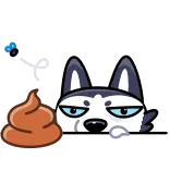 💩 chó, husky, ỉa, động vật telegram sticker