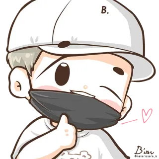 👍 B. nhãn dán, bé trai, hoạt hình, nhân vật telegram sticker