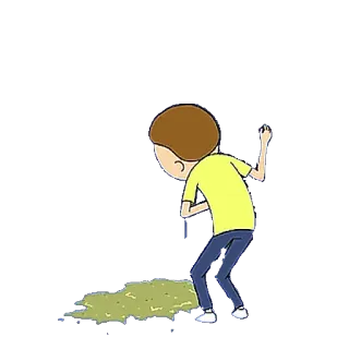 🤢 Morty Rick and Morty Dibujos animados, Animación, Vómito, Enfermo, Rick y Morty, Morty telegram sticker