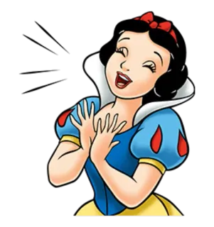 😂 Snow White disney, princess, cartoon, animated telegram sticker
