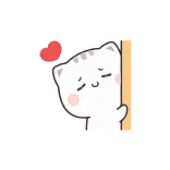 ❤️ 고양이, 카와이, 귀여운, 스티커, 동물 telegram sticker