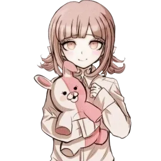🤩 Chiaki Nanami Danganronpa anime, video game, character, pink, cute telegram sticker