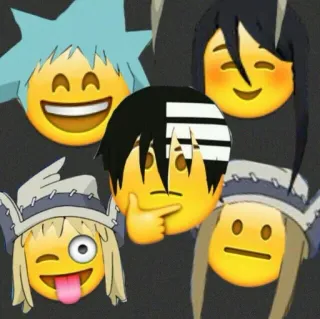 🌟 soul eater, anime, manga, emoji, characters whatsapp sticker