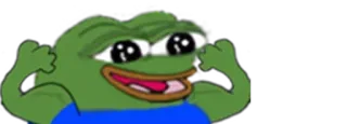 💪 Pepe the Frog Pepe, frog, meme, internet meme, happy, excited telegram sticker