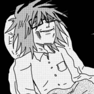 🖇️ Anime, Manga, Personaje, Retrato, Gafas, Arte telegram sticker