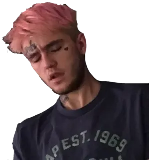 😩 Lil Peep แร็ปเปอร์, นักร้อง, Lil Peep, อีโม, เพลง, ศิลปิน telegram sticker