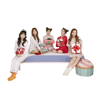 🎁 quà tặng, pijama, ruy băng đỏ, phụ nữ, giáng sinh, năm mới telegram sticker