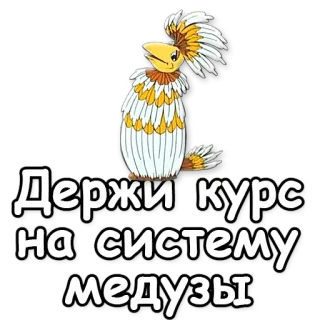 👉 Держи курс на систему медузы telegram sticker
