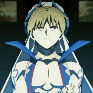 ✨ Gilgamesh Fate/Grand Order anime, game, character, blonde, royal telegram sticker