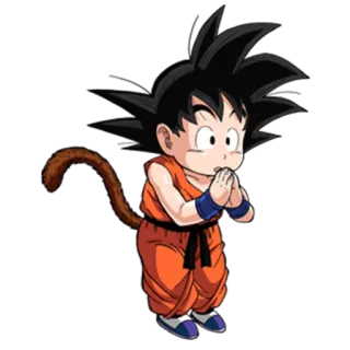 🙏 Goku Dragon Ball anime, cartoon, goku, dragon ball, manga, cute telegram sticker