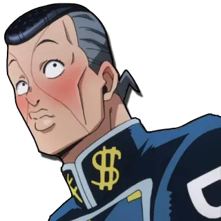 😳 Okuyasu Nijimura JoJo's Bizarre Adventure อนิเมะ, มังงะ, โจโจ้, โอกุยาซุ นิจิมูระ telegram sticker