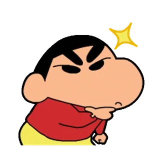 🤔 Shin-chan Nohara Crayon Shin-chan anime, manga, cartoon, shin-chan, funny, annoyed telegram sticker