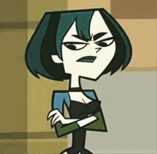 😒 Gwen Total Drama Island мультфильм, Гвен, Total Drama Island, аниме, персонаж telegram sticker