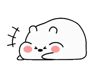 Chubby White Bear || @GreySunders telegram stickers