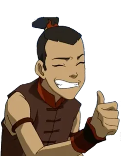 😁 Sokka Avatar: The Last Airbender Sokka, Avatar, Pollice in su, Cartone animato telegram sticker