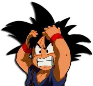 😡 Krillin Dragon Ball アニメ, 漫画, 怒り, 不満, ドラゴンボール, クリリン telegram sticker