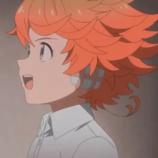 ⛓ Emma The Promised Neverland Anime, The Promised Neverland, Emma, Personaje, Dibujo animado telegram sticker