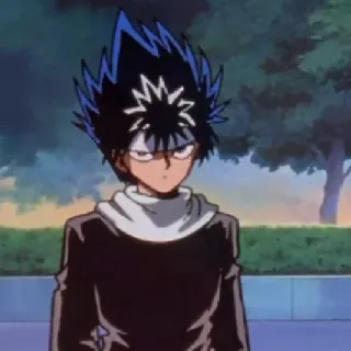 ❓ Hiei Yu Yu Hakusho Аниме, Хиэй, Ю Ю Хакушо, Демон, Боец, Персонаж аниме telegram sticker