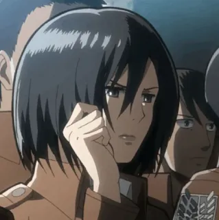 ❤️ Mikasa Ackerman Attack on Titan อนิเมะ, ผ่าพิภพไททัน, มิคาสะ, แอคเคอร์แมน whatsapp sticker