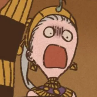 😧 dessin animé, choqué, cri, surpris, animé telegram sticker