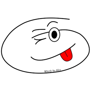 😜 occhio, lingua, cartone animato, emoji telegram sticker