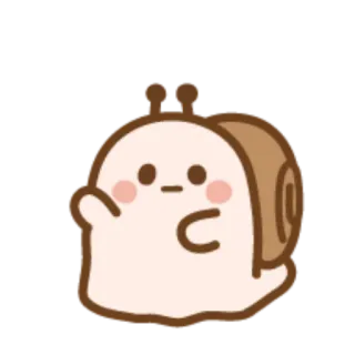 🖐️ หอยทาก, น่ารัก, สัตว์, คาวาอิ, การ์ตูน telegram sticker