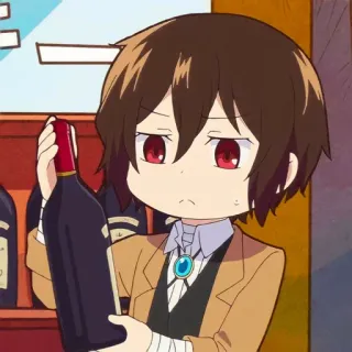 🍷 Anime, Wein, Chibi, Cartoon whatsapp sticker