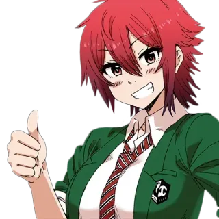 👍 Anime, Manga, Personnage, Sourire, Pouce levé, Positif, Joyeux telegram sticker