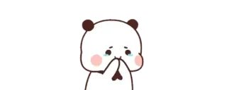 👑 귀여운, 팬더, 슬픈, 이모티콘, 스티커, 만화 whatsapp sticker