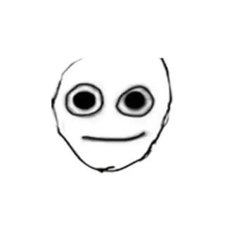 🙃 顔, 不気味, スケッチ, ドローイング, シンプル, 抽象 telegram sticker