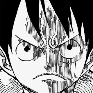 ➖ Luffy One Piece Luffy, One Piece, Anime, Manga, Pirate, En colère, Chapeau de paille telegram sticker