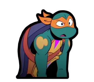 🤨 Michelangelo Teenage Mutant Ninja Turtles การ์ตูน, นินจาเต่า, ไมเคิลแองเจโล, TMNT telegram sticker