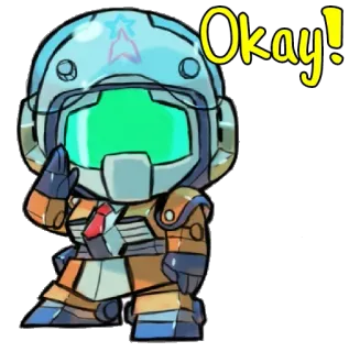 👌 Okay! Roboter, okay, Helm, Weltraum, Anzug telegram sticker