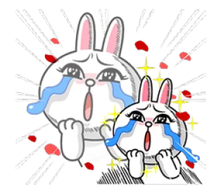 😭 bunny, crying, sad, tears, cartoon, rabbit, emotional telegram sticker