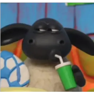 🐑 Shaun the Sheep Shaun le mouton, Dessin animé, Mouton, Boisson, Animation telegram sticker
