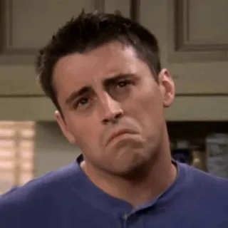 🤔 Joey Tribbiani Friends serial TV, sitcom, Joey, Przyjaciele, postać, aktor telegram sticker