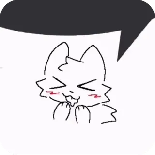 🥰 mèo, hoạt hình, vui vẻ, dễ thương, động vật telegram sticker