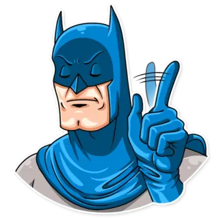 🙅‍♂️ Batman Batman, superhero, cartoon, sticker, comic book telegram sticker