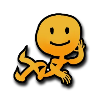 🙂 personagem, emoji, laranja telegram sticker