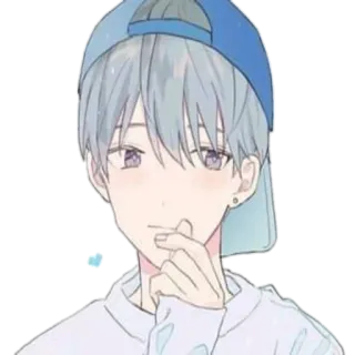 🧢 anime, boy, cartoon, character, art telegram sticker